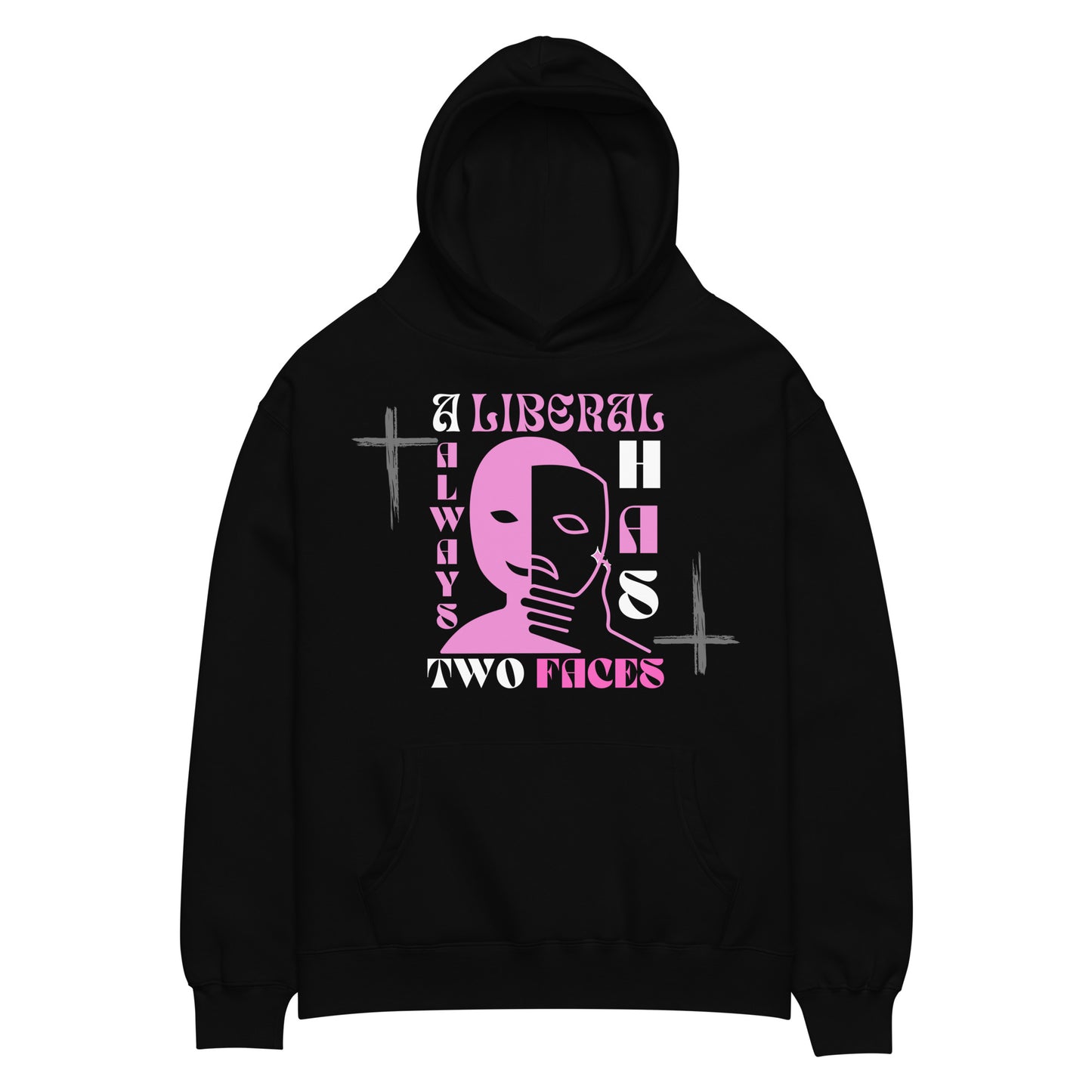 Liberal 2 Faces Oversized Hoodie